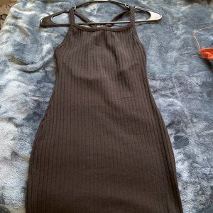 SHEIN Ribbed Black Mini Dress